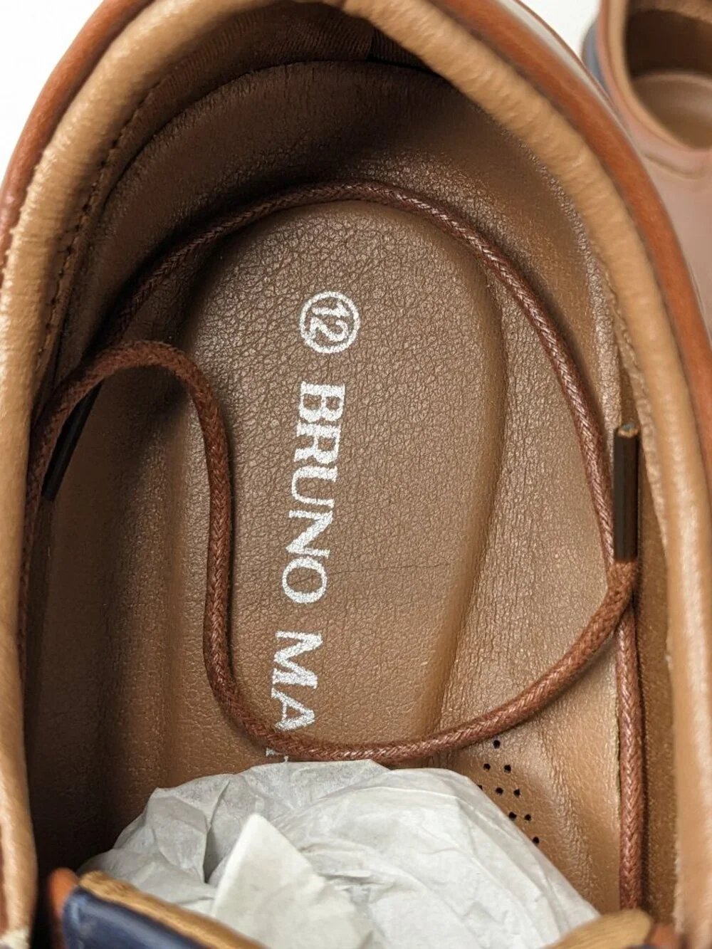 Bruno Marc Plain Toe Smart Dress Shoes Brown Men's 12